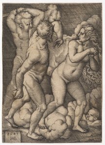 Wypędzenie z raju, 1543 autorstwa Hans Sebald Beham