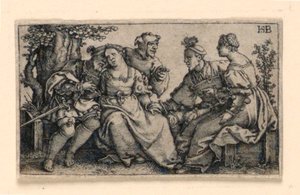 Dwie pary i błazen autorstwa Hans Sebald Beham