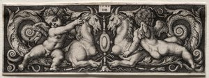 Dwa Genii, 1544. autorstwa Hans Sebald Beham