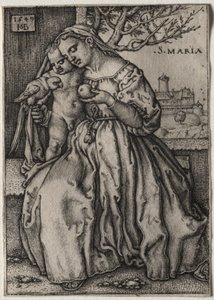 Madonna z Dzieciątkiem i papugą autorstwa Hans Sebald Beham