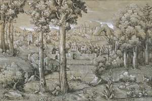 Wyimaginowany krajobraz, 1543. autorstwa Hans Sebald Lautensack
