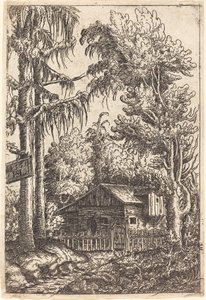 Pejzaż z widokiem na chatę chłopa, 1551.