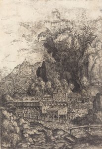 Krajobraz z młynem wodnym, 1553.