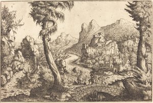 Ucieczka do Egiptu, 1558. autorstwa Hans Sebald Lautensack