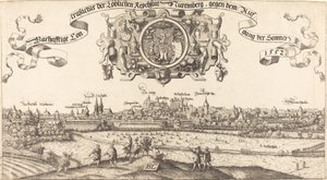 Widok Norymbergi od wschodu [część środkowa], 1552. autorstwa Hans Sebald Lautensack