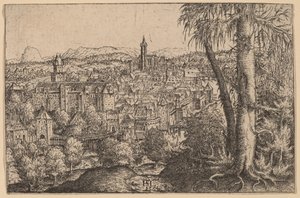 Widok Steyr na Enns, 1554.