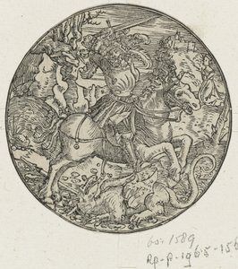 H. Joris zabija smoka autorstwa Hans Springinklee (manner of)