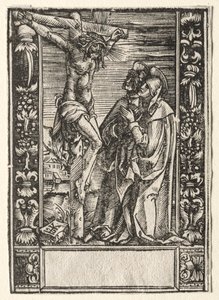 Maria i św. Jan przed krzyżem. autorstwa Hans Springinklee