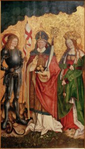 Św. Jerzy, Mikołaj, Urszula autorstwa Hans Strüb