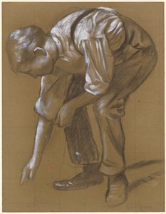 Pochylający się mężczyzna autorstwa Hans Thoma