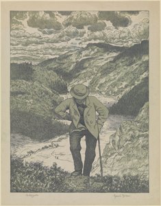 Wędrowiec (Meisterblatt) autorstwa Hans Thoma