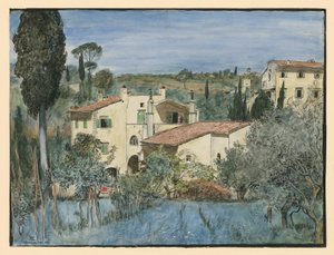 Willa na obrzeżach Florencji autorstwa Hans Thoma
