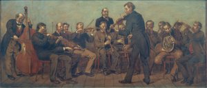 Wiejski zespół muzyczny autorstwa Hans Thoma