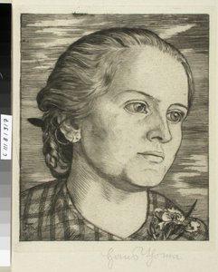 Portret kobiety autorstwa Hans Thoma