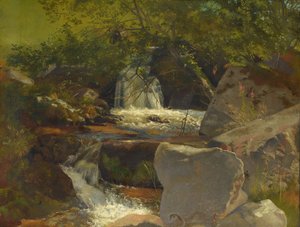 Potok w Schwarzwaldzie autorstwa Hans Thoma
