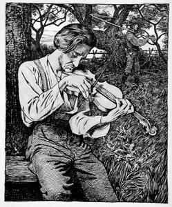 Skrzypek autorstwa Hans Thoma