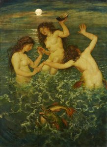 Trzy syreny autorstwa Hans Thoma