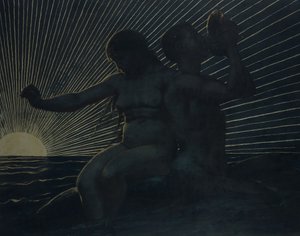 Para trytonów, 1892 autorstwa Hans Thoma
