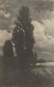 Praca z kamerą: Topole i chmury, 1906. autorstwa Hans Watzek