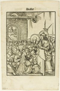 Chrystus nauczający, z Leben Jesu Christi, płyta 19 z drzeworytów z książek z XVI wieku