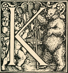 K - Alfabet Hansa Weiditza, c1520-1521, 1908. autorstwa Hans Weiditz