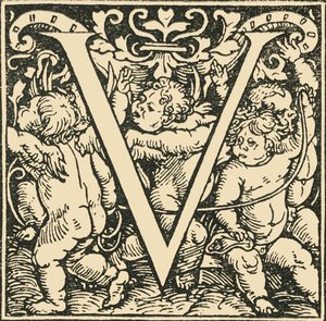 V - Alfabet Hansa Weiditza, c1520-1521, 1908. autorstwa Hans Weiditz