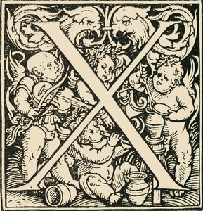 X - Alfabet Hansa Weiditza, c1520-1521, 1908. autorstwa Hans Weiditz