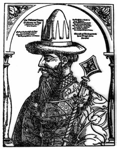 Portret Iwana IV Groźnego (1533 - 1584), cara Rosji. Ksylografia Hansa Weygela. autorstwa Hans Weigel