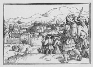 Cyrus przywraca naczynia świątyni, Ezdrasz I, 6 autorstwa Hans after Holbein the Younger