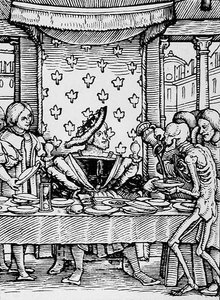 Śmierć i król, z Tańca śmierci, rycina Hansa Lutzelburgera, ok. 1538 r. autorstwa Hans after Holbein the Younger