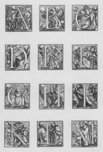Alfabet Holbeinsa autorstwa Hans after Holbein the Younger