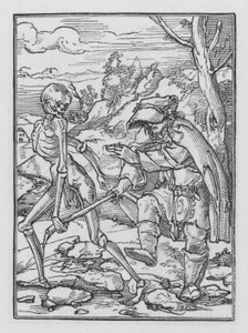 Taniec śmierci Holbeina: ślepiec autorstwa Hans after Holbein the Younger