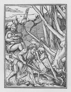 Taniec śmierci Holbeina: konsekwencje upadku autorstwa Hans after Holbein the Younger