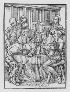 Taniec śmierci Holbeina: Pijacy autorstwa Hans after Holbein the Younger