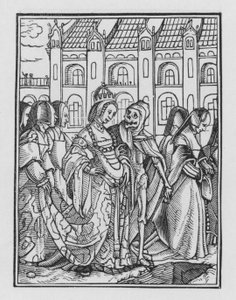 Taniec śmierci Holbeina: Cesarzowa autorstwa Hans after Holbein the Younger