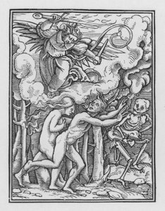 Taniec śmierci Holbeina: Wypędzenie autorstwa Hans after Holbein the Younger