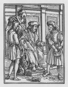 Taniec śmierci Holbeina: Sędzia autorstwa Hans after Holbein the Younger