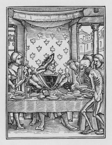 Taniec śmierci Holbeina: Król autorstwa Hans after Holbein the Younger