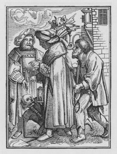 Taniec śmierci Holbeina: Sędzia autorstwa Hans after Holbein the Younger