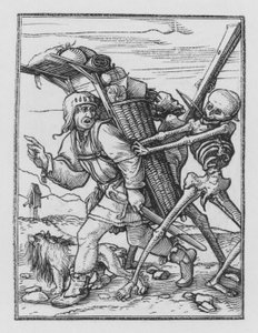 Taniec śmierci Holbeina: Pedlar autorstwa Hans after Holbein the Younger