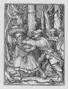 Taniec śmierci Holbeina: Złodziej autorstwa Hans after Holbein the Younger