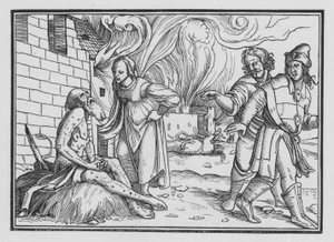 Hiob upomina swoją żonę, Hiob II, 9 autorstwa Hans after Holbein the Younger