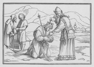 Samuel namaszcza Saula, 1 Samuela X, 1 autorstwa Hans after Holbein the Younger