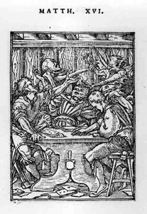 Igrzysk, z cyklu Taniec śmierci, sztychowany przez Hansa Lutzelburgera (fl.1505-26) c.1526-28 autorstwa Hans after Holbein the Younger