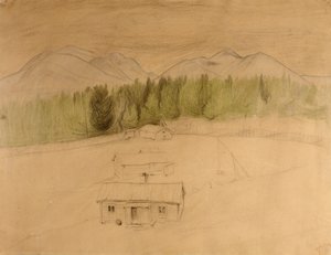 Projekt do „Zimowej nocy w górach” autorstwa Harald Oscar Sohlberg