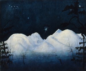 Zimowe noce w górach autorstwa Harald Oscar Sohlberg