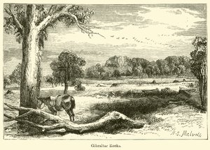 Skały Gibraltaru (grawerowanie) autorstwa Harden Sidney (after) Melville