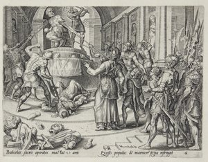 Zniszczenie domu Baala autorstwa Harmen Jansz. Muller