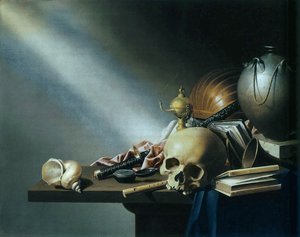 Martwa natura: Alegoria próżności życia ludzkiego, ok. 1640 (olej na płycie dębowej)