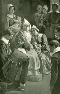 Christiana błogosławi swoje dzieci autorstwa Harold Copping